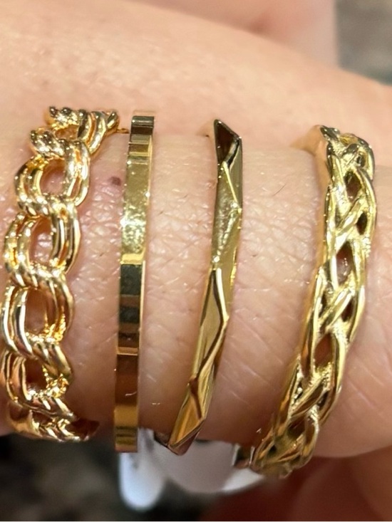Jewelry - NWT 14K carat gold filled Stackable Ring Set Elegant Mixed Band Styles size 10